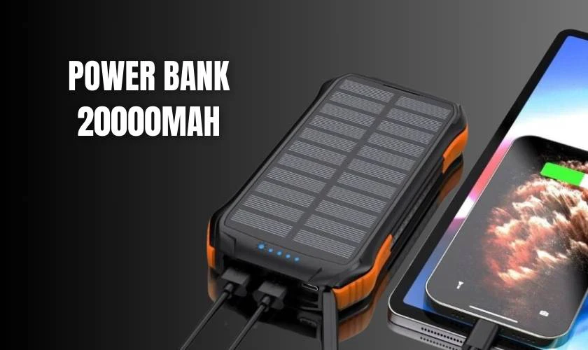 Sạc dự ph&ograve;ng năng lượng mặt trời Power Bank 20000mAh
