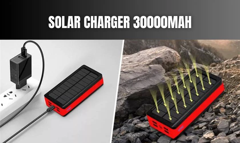 Sạc dự ph&ograve;ng năng lượng mặt trời Solar Charger 30000mAh