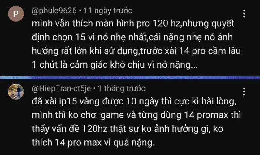 Người d&ugrave;ng mạng x&atilde; hội kh&aacute;c h&agrave;i l&ograve;ng khi sử dụng iPhone 15