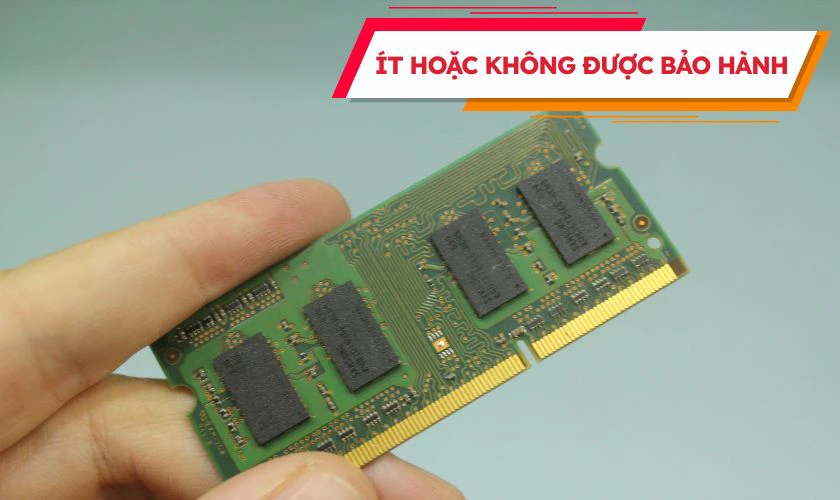 Khác với hàng mới, RAM cũ hầu như không có chế độ bảo hành dài hạn