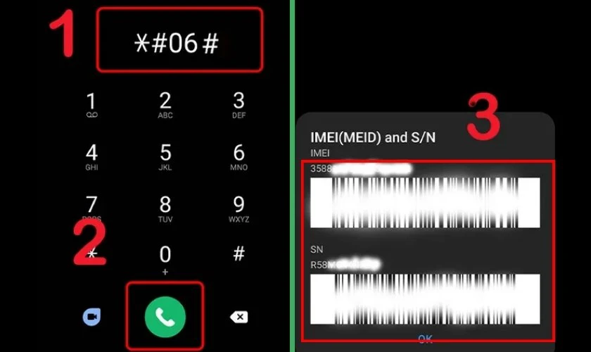 Kiểm tra số IMEI của sản phẩm