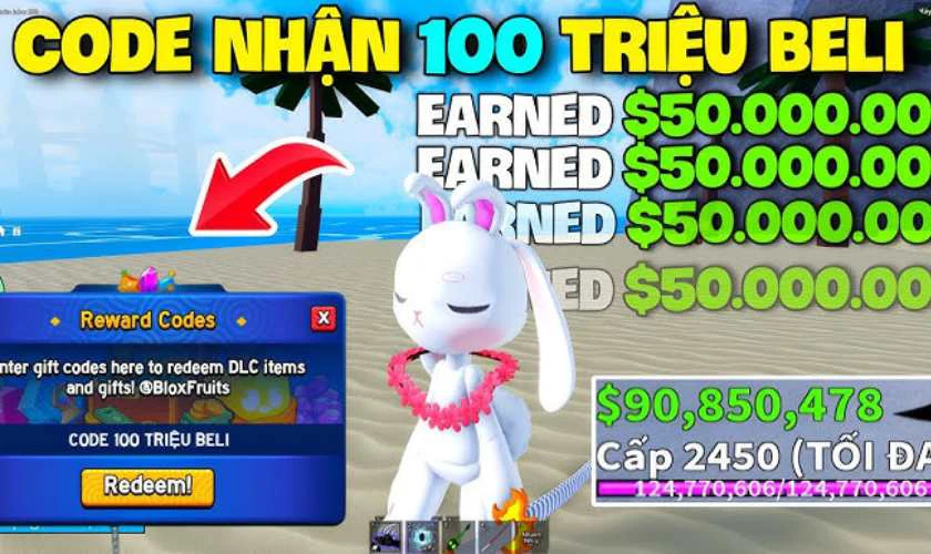 Code Blox Fruit nhận Beli