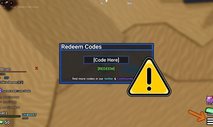 Nhập Code Dig Roblox bị lỗi phải l&agrave;m sao?