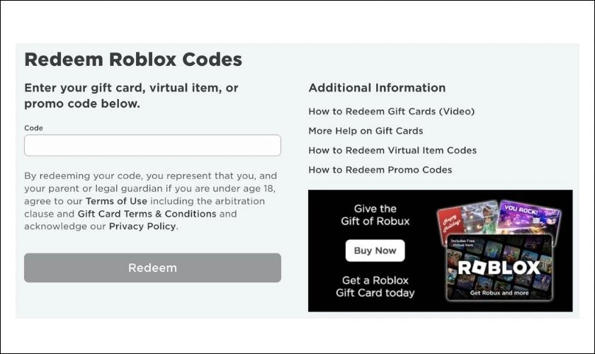 C&aacute;ch nhập code Roblox đơn giản, nhanh ch&oacute;ng