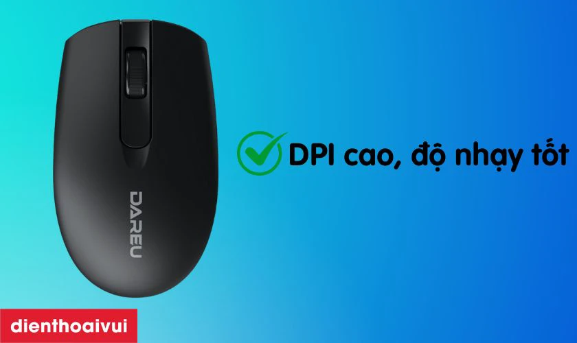 Chuột kh&ocirc;ng d&acirc;y DPI cao, độ nhạy tốt