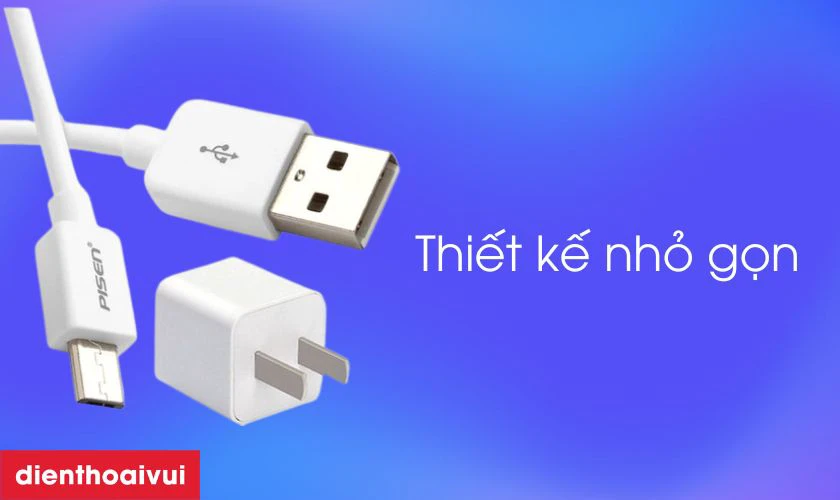 Đặc điểm của combo củ sạc Pisen 2A k&egrave;m c&aacute;p Micro-USB