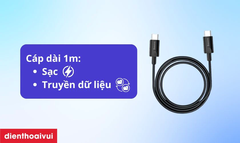 Combo sạc Baseus Super Si k&egrave;m c&aacute;p ph&ugrave; hợp với hầu hết c&aacute;c thiết bị hỗ trợ Type-C
