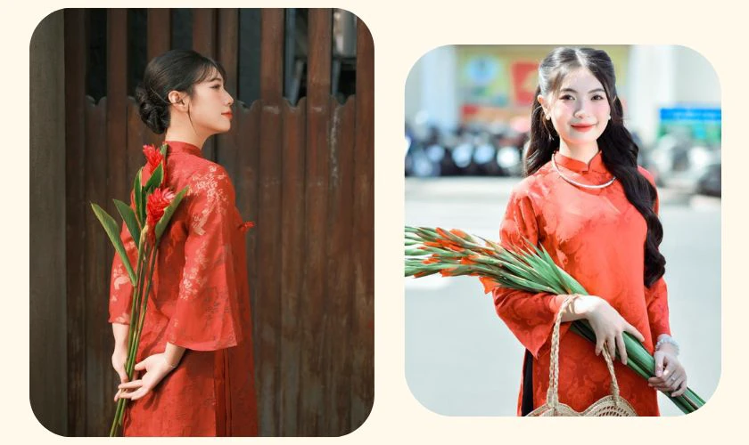 Concept chụp ảnh Tết với hoa