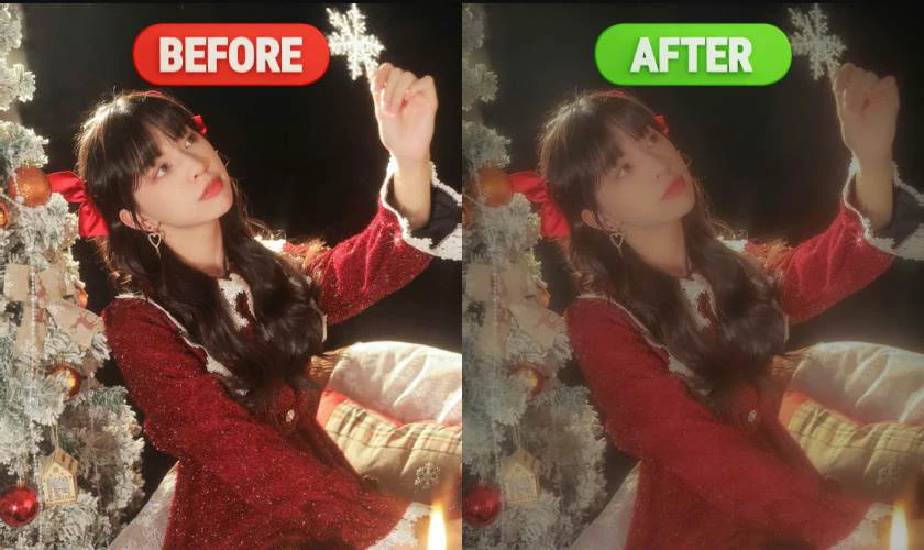 C&ocirc;ng thức lightroom m&agrave;u Gi&aacute;ng Sinh cam bạc ấm &aacute;p