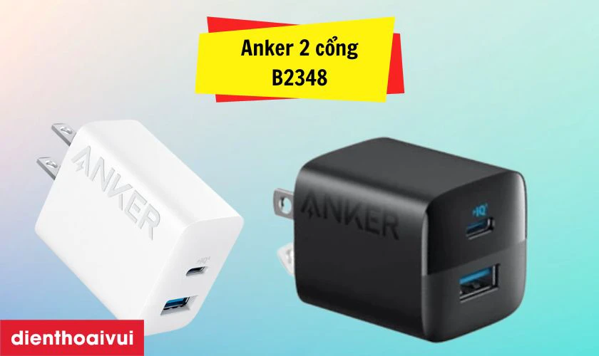 Củ sạc Anker 2 cổng B2348