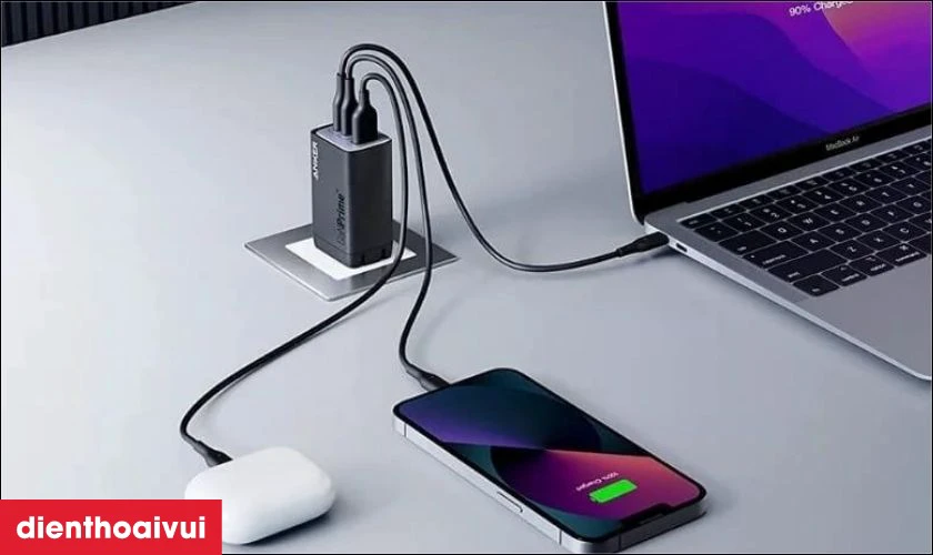 C&ocirc;ng suất sạc l&ecirc;n tới 100W tối ưu thời gian sạc pin cho thiết bị