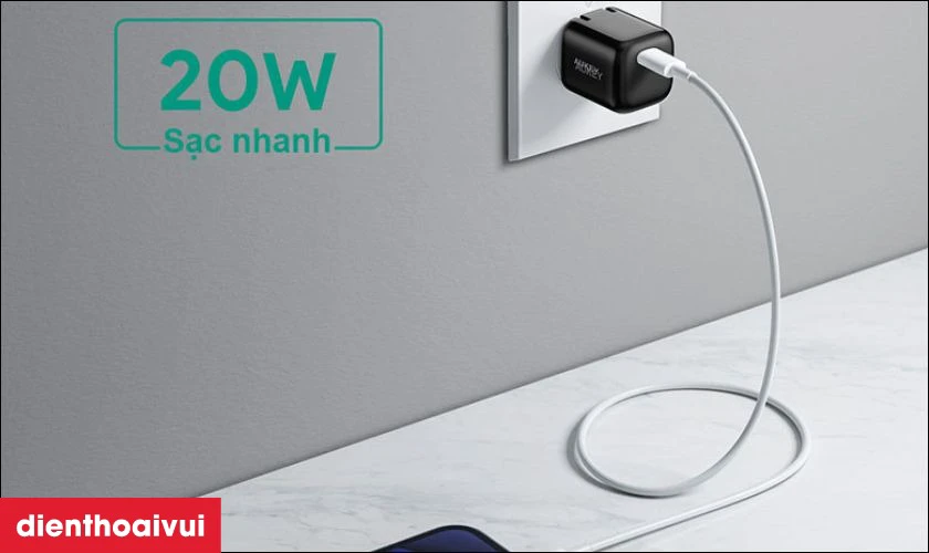 Củ sạc 20W được ưa chuộng và sử dụng rộng rãi