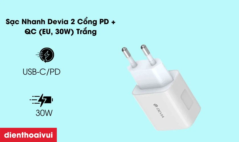 Củ sạc nhanh trang bị đầy đủ các tính năng an toàn đáng tin cậy