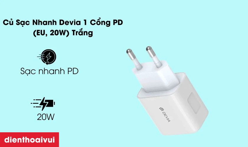 Củ sạc 1 cổng thông minh mang đến cho bạn nhiều tiện ích