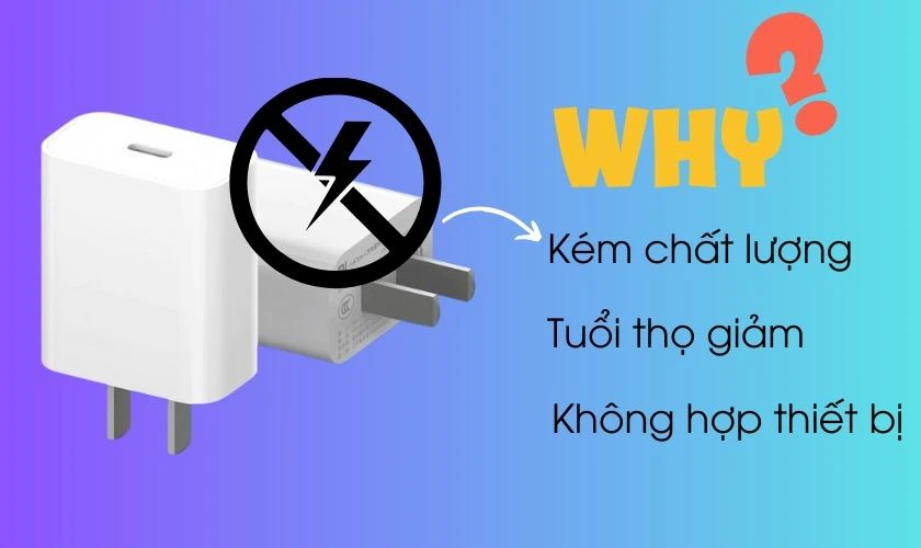 Tại sao củ sạc không vào điện?