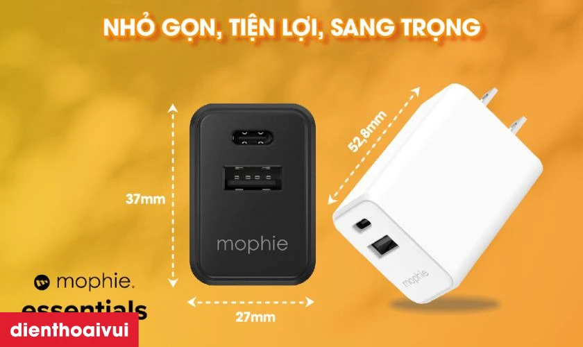 Củ sạc 2 cổng gi&uacute;p bạn tối ưu thời gian sạc thiết bị