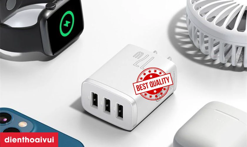 Hướng dẫn chọn v&agrave; sử dụng củ sạc nhanh Baseus compact 3 cổng USB-A an to&agrave;n