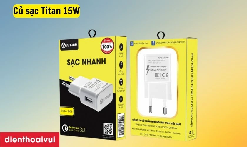 Củ sạc Titan 15W