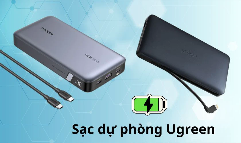 Sạc dự ph&ograve;ng Ugreen c&oacute; hiệu suất ổn định v&agrave; độ bền cao