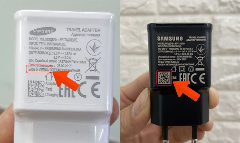 Củ sạc Samsung ch&iacute;nh h&atilde;ng gi&aacute; bao nhi&ecirc;u? Quan s&aacute;t củ sạc để ph&acirc;n biệt thật giả