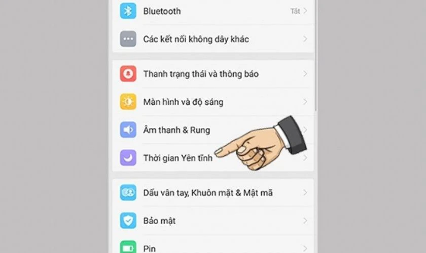 Tắt chế độ Không làm phiền trên OPPO
