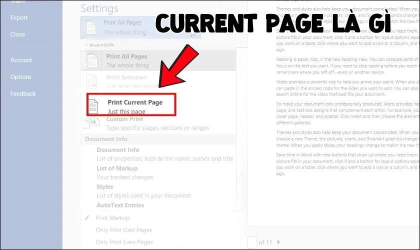 Current page là gì?