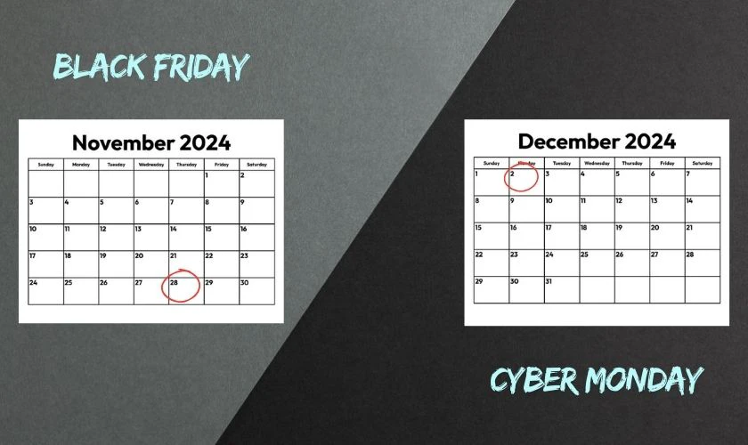 Sự kh&aacute;c biệt giữa Cyber Monday v&agrave; Black Friday