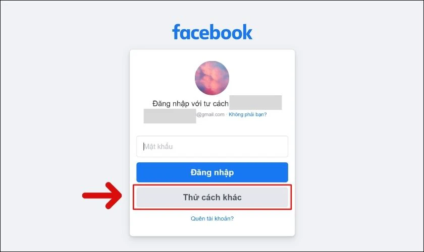 Nhấn vào tùy chọn Thử cách khác