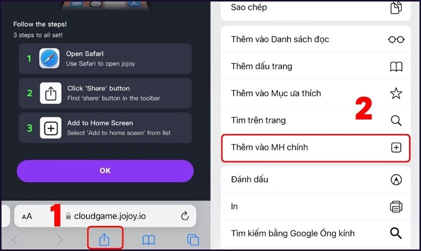 Nhấn chọn mục Th&ecirc;m v&agrave;o MH ch&iacute;nh