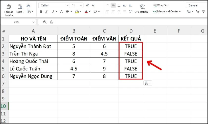 Công thức và cách dùng hàm AND 2 điều kiện trong Excel