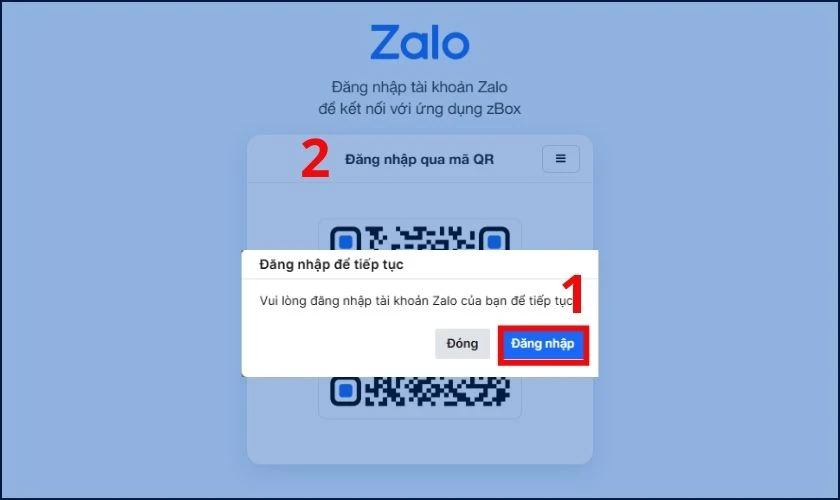 Sau khi chọn g&oacute;i, bạn chỉ cần qu&eacute;t QR từ ứng dụng Zalo