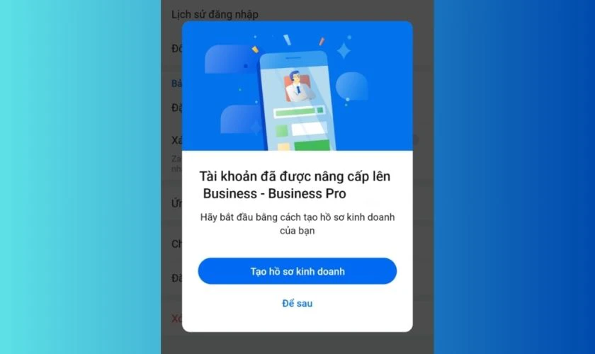 Nhận được th&ocirc;ng b&aacute;o x&aacute;c nhận N&acirc;ng cấp th&agrave;nh c&ocirc;ng