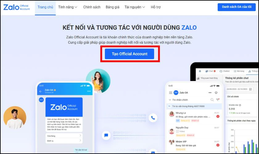 C&aacute;ch đăng k&yacute; Zalo OA cho doanh nghiệp