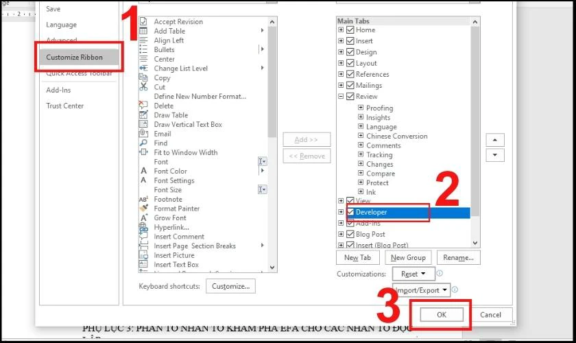 Hướng dẫn d&ugrave;ng thẻ Developer