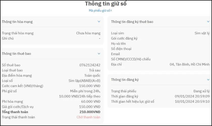 Đến địa chỉ giao dịch MobiFone gần nhất để thanh to&aacute;n v&agrave; nhận số