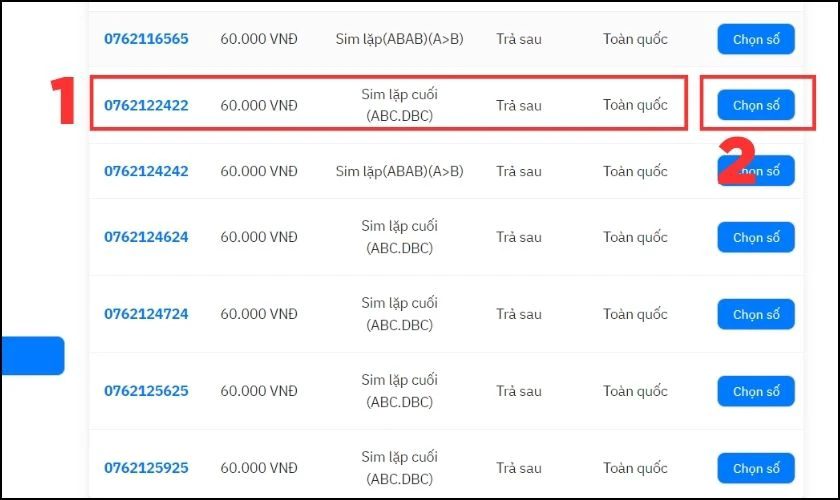 Chọn lựa số theo sở th&iacute;ch v&agrave; nhấn Chọn số