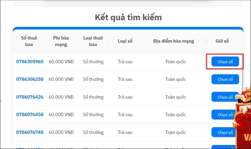 Chọn số ph&ugrave; hợp