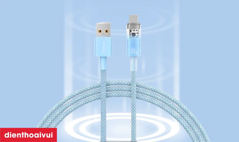 C&aacute;p sạc Baseus Explorer Series USB-A To USB-C 100W 2m