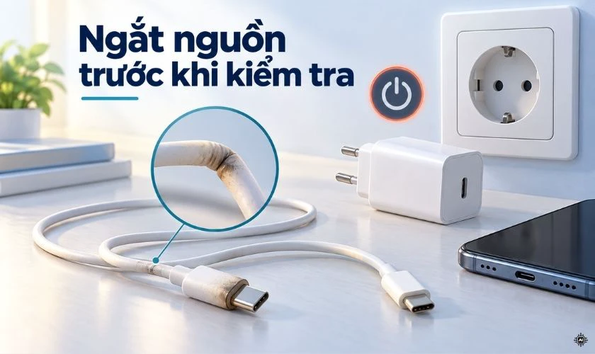 Dấu hiệu dây sạc bị nóng nguy hiểm cần ngừng sử dụng