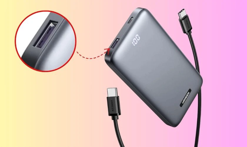 D&acirc;y sạc USB C sạc điện nhanh cho pin dự ph&ograve;ng
