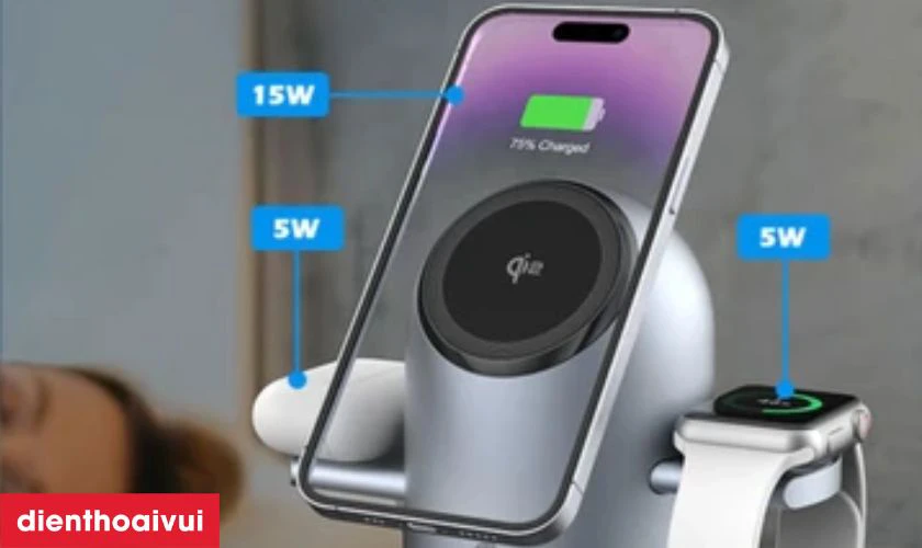 Điểm nổi bật của Đế sạc kh&ocirc;ng d&acirc;y StarGO QI 2.0 3 in 1