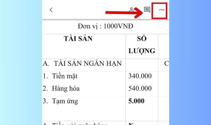 C&aacute;ch đếm k&yacute; tự tr&ecirc;n điện thoại bằng Google Docs