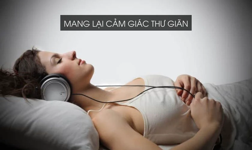 Đeo tai nghe khi ngủ mang lại cảm gi&aacute;c thư gi&atilde;n