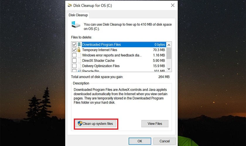 Clean up System files