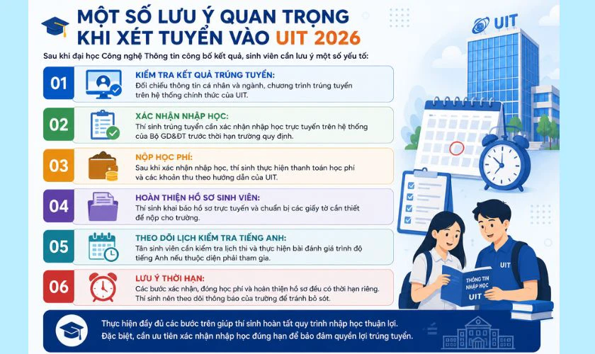 Một số lưu ý quan trọng khi xét tuyển vào UIT 2026