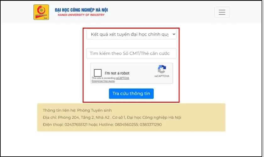 Cách tra cứu điểm chuẩn và kết quả trúng tuyển HaUI 2026