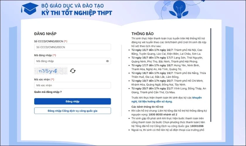 Tra cứu kết quả trên hệ thống của Bộ GD&ĐT