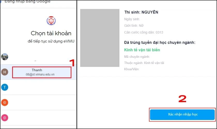 Các bước xác nhận nhập học trường Đại học Hàng Hải Việt Nam