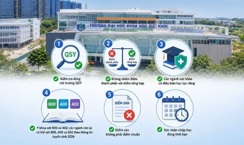 Những lưu ý khi xem điểm chuẩn UHS 2026