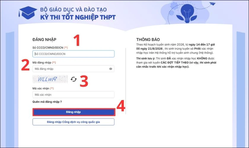Cách tra cứu kết quả trúng tuyển Đại học Lao động - Xã hội 2026